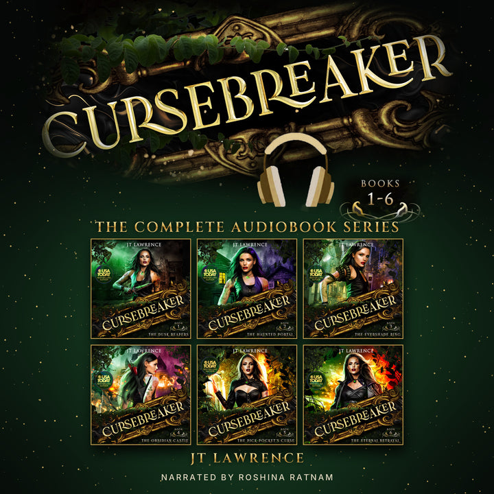 Cursebreaker audiobook box set, books 1-6, narrated by Roshina Ratnam